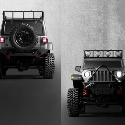 IQ models Jeep Rubicon 4x4 Crawler šedé RC terénní auto s osvětlením