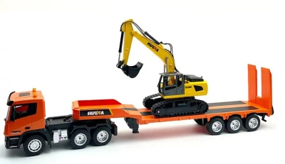 IQ models HN319 oranžový RC tahač s přívěsem a RC bagr