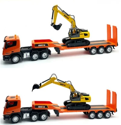 IQ models HN319 oranžový RC tahač s přívěsem a RC bagr