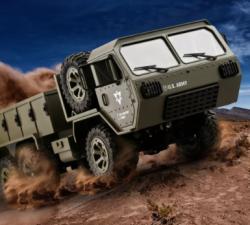 IQ models RC vojenský truck 1:16 zelený proporcionální jízda