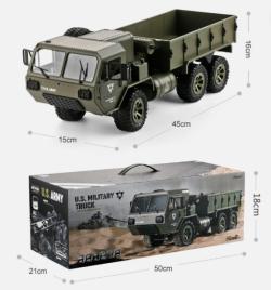 IQ models RC vojenský truck 1:16 zelený proporcionální jízda