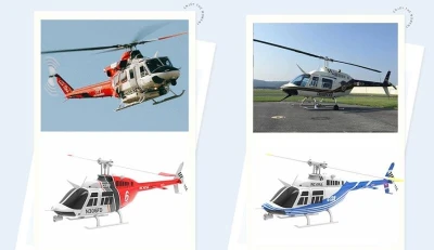 IQ models RC vrtulník C138 Bell206 modrý