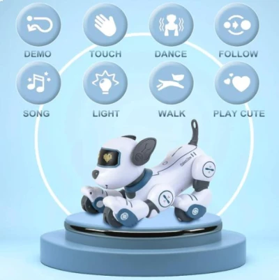 IQ models Robot Dog modrý dětský robotický pes na dálkové ovládání