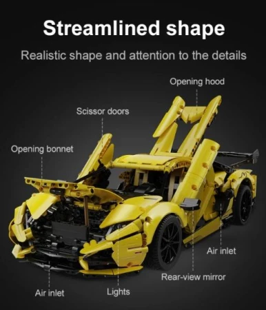 IQ models CaDA Sport Car LP700 1805 dílků stavebnice
