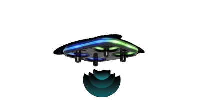 IQ models SYMA X37 mini dron s LED osvětlením - černý