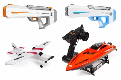 IQ models Velký letní set - RC člun Rapid 9, RC letadlo Cessna a vodní pistole