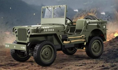IQ models Vojenské RC auto Jeep WILLYS 1/10 hnědý