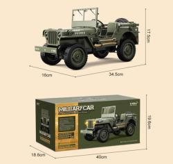 IQ models Vojenské RC auto Jeep WILLYS 1/10 hnědý