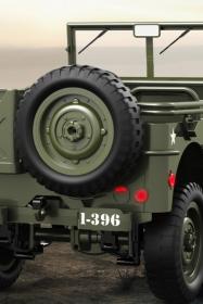 IQ models Vojenské RC auto Jeep WILLYS 1/10 hnědý