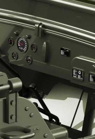 IQ models Vojenské RC auto Jeep WILLYS 1/10 hnědý