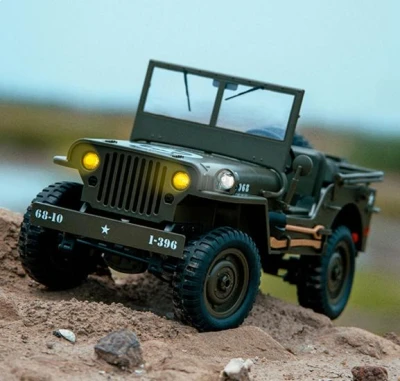 IQ models Vojenské RC auto Jeep WILLYS 1/10 šedý