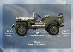 IQ models Vojenské RC auto Jeep WILLYS 1/10