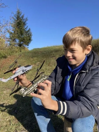IQ models Chinook S026H khaki-černý vojenský transportní RC vrtulník