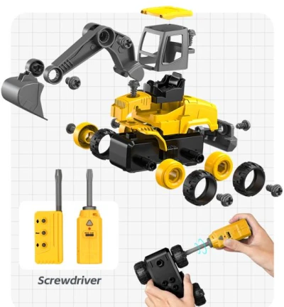 IQ models Výhodný set RC sklápěče a bagru 1/26 pro děti