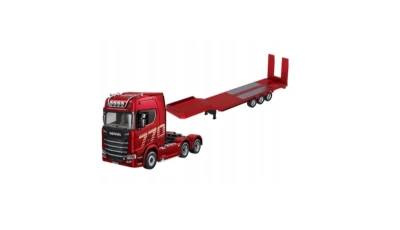 IQ models Scania 770 S červená metalíza 1:18 RC tahač s plošinovým návěsem