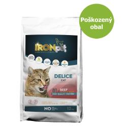 IRONpet Cat Delice Beef (Hovězí) 12 kg - Poškozený obal - %