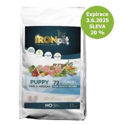 IRONpet Dog Puppy Mini Medium Turkey (Krocan) 12 kg - Expirace 29.10.2025 - IRONpet Dog Puppy Mini Medium Turkey (Krocan) 12 kg - Expirace 29.10.2025 -