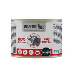 IRONpet Silver Cat Hovězí 100% masa, konzerva 200 g IRONpet Silver Cat Hovězí 100% masa, konzerva 200 g