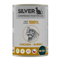 IRONpet Silver Cat Kuřecí 100% masa, konzerva 400 g IRONpet Silver Cat Kuřecí 100% masa, konzerva 400 g