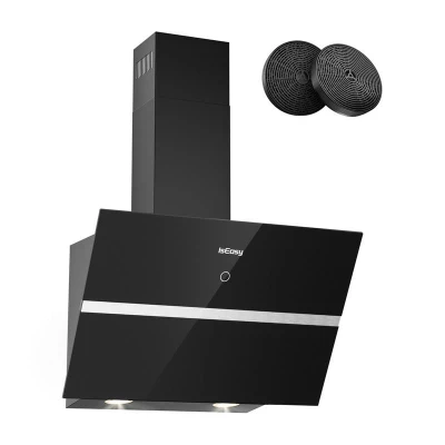 IsEasy TV1360D4-CC-I2 černý kuchyňský odsavač par