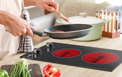 IsEasy LT2V-30 černý dvouzónový keramický sporák