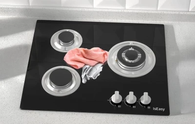 IsEasy MGBG-603S2R černá vestavná plynová varná deska se třemi hořáky
