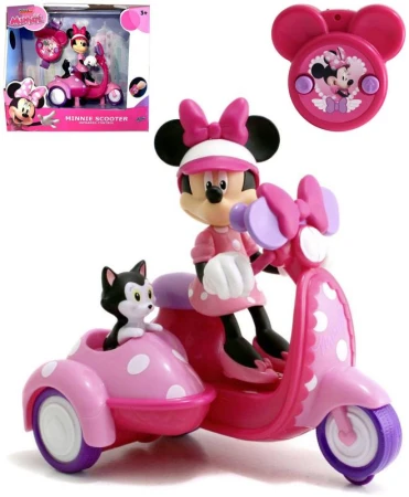 Jada IRC Scooter se sajdkárou set s figurkou Minnie Mouse na vysílačku na baterie Jada IRC Scooter se sajdkárou set s figurkou Minnie Mouse na vysílačku na baterie