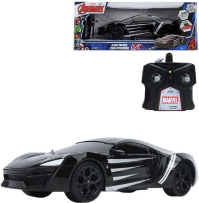 Jada RC Auto Lykan Black Panther 29cm na vysílačku 2,4GHz na baterie Jada RC Auto Lykan Black Panther 29cm na vysílačku 2,4GHz na baterie