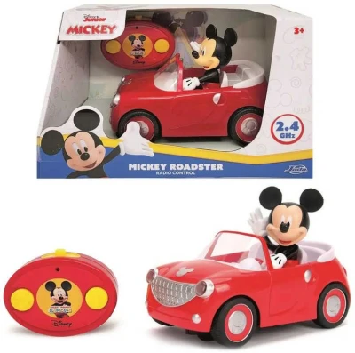 Jada RC Auto Roadster s myšákem Mickey Mouse na vysílačku 2,4GHz na baterie Jada RC Auto Roadster s myšákem Mickey Mouse na vysílačku 2,4GHz na baterie
