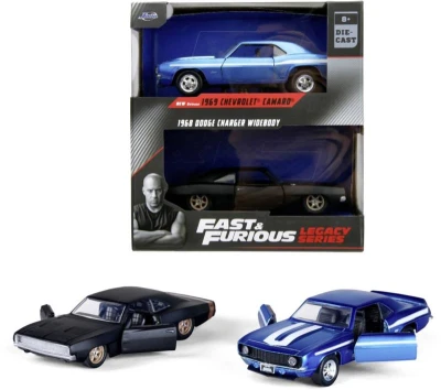 Jada Rychle a zběsile 2x auto kovové Chevrolet Camaro + Dodge Charger