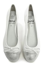 Jana 8-22150-28 bílé dámské baleríny šíře H