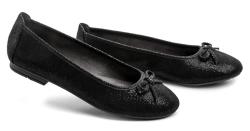 Jana 8-22164-29 čierne dámske baleríny šírka H