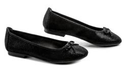 Jana 8-22164-29 čierne dámske baleríny šírka H
