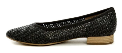 Jana Soft Line 8-22172-42 černé dámské baleríny šíře H