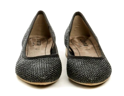 Jana Soft Line 8-22172-42 černé dámské baleríny šíře H
