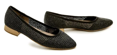 Jana Soft Line 8-22172-42 černé dámské baleríny šíře H