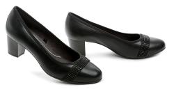 Jana 8-22466-45 černé dámské lodičky šíře H