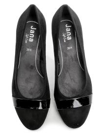 Jana 8-22467-42 černé dámské lodičky šíře H