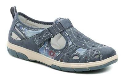 Jana 8-23671-44 denim dámské polobotky šíře H