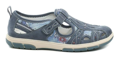 Jana 8-23671-44 denim dámské polobotky šíře H