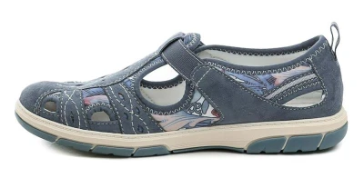Jana 8-23671-44 denim dámské polobotky šíře H