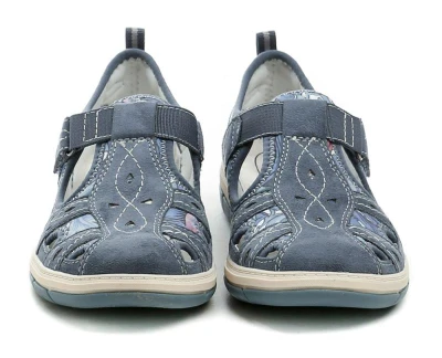 Jana 8-23671-44 denim dámské polobotky šíře H