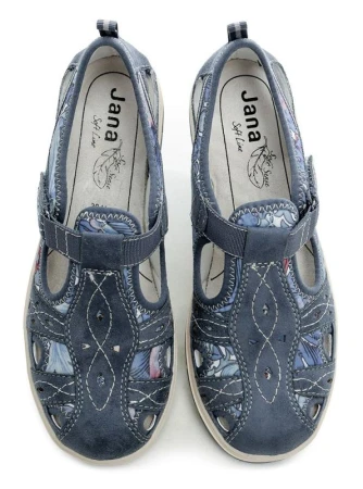 Jana 8-23671-44 denim dámské polobotky šíře H