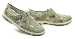 Jana 8-23671-44 zelenkavé dámské polobotky šíře H