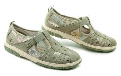 Jana 8-23671-44 zelenkavé dámské polobotky šíře H