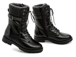 Jana 8-26260-43 čierne dámske zimné topánky