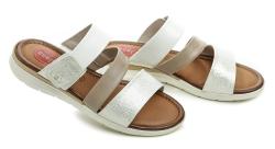 Jana 8-27207-28 bílo stříbrné dámské pantofle