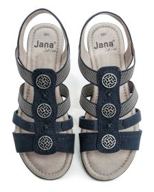 Jana 8-28165-28 navy dámske sandále šírka H