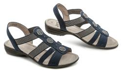 Jana 8-28165-28 navy dámske sandále šírka H