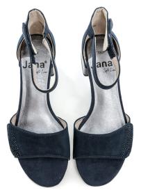 Jana 8-28261-20 modré dámské sandály na podpatku šíře H